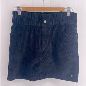 Roxy Silent Days wide tooth corduroy paperbag waist mini skirt sz L
